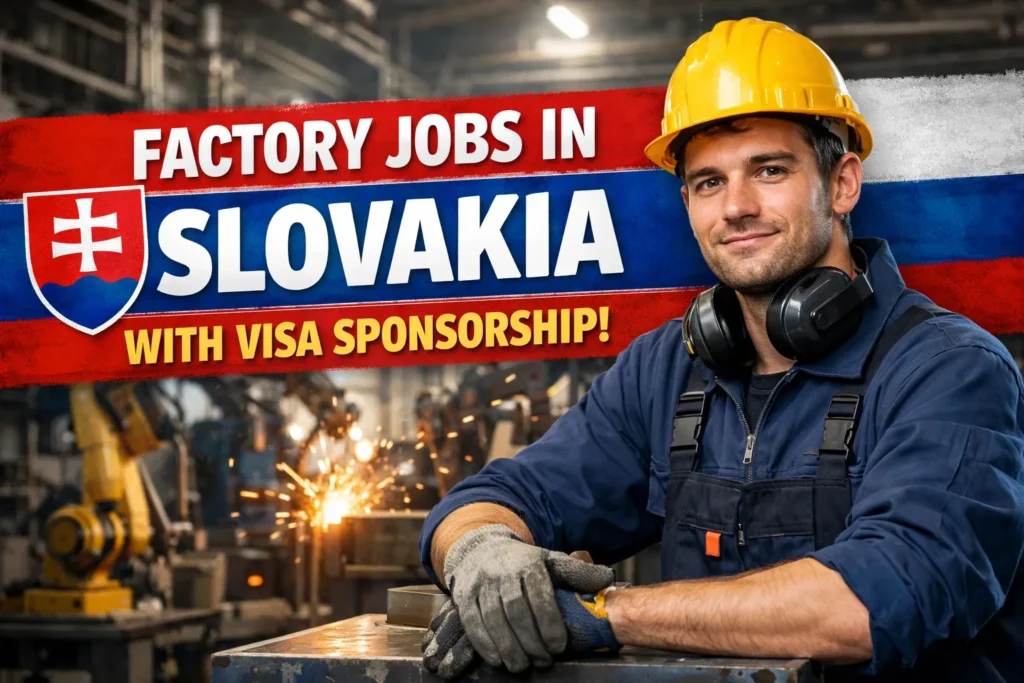 Factory Jobs in Slovakia with Visa Sponsorship 2026 (€1,500 – €2,300 monthly)