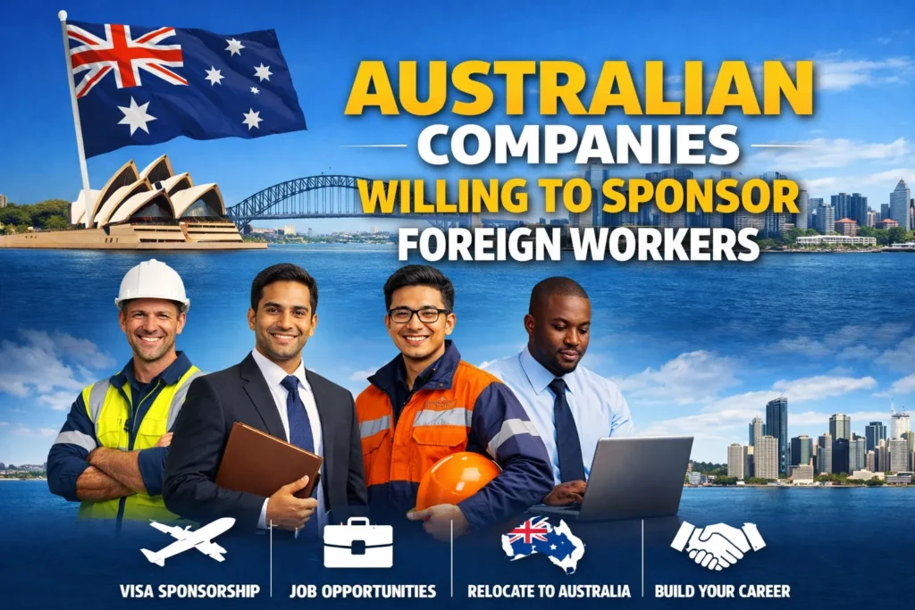 Australian Companies Willing to Sponsor Foreign Workers 2026