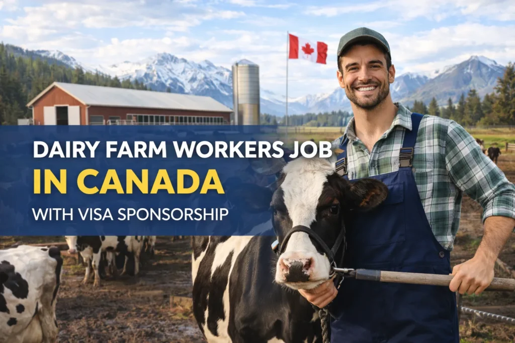 Dairy Farm Workers Job in Canada with Visa Sponsorship 2026