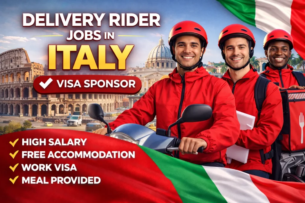 Delivery Rider Jobs in Italy with Visa Sponsorship 2026