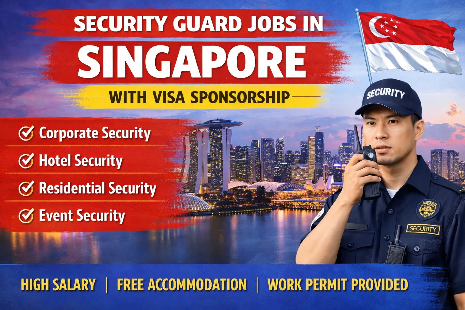 Security Guard Jobs in Singapore with Visa Sponsorship 2026