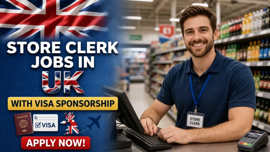 Store Clerk Jobs in UK with Visa Sponsorship 2026