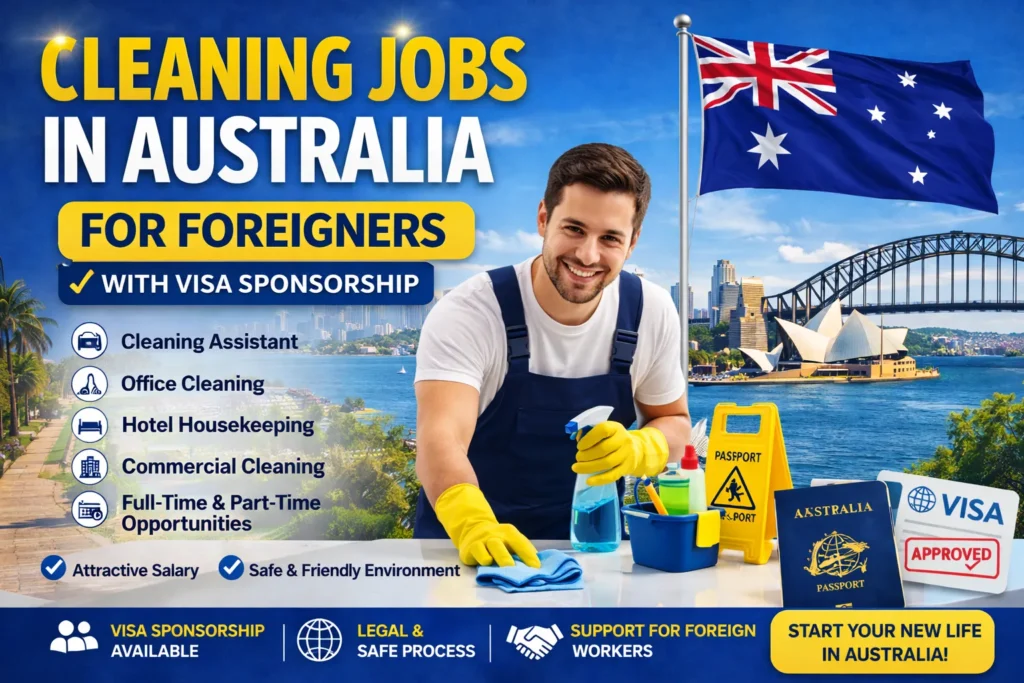 Cleaning Jobs in Australia for Foreigners with Visa Sponsorship 2026