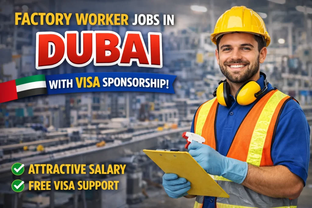 Factory Worker Jobs in Dubai with Visa Sponsorship 2026