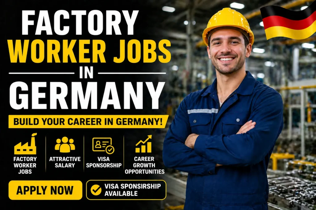 Factory Worker Jobs in Germany with Visa Sponsorship 2026 (€2,400 Salary)