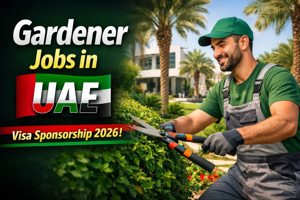 Gardener Jobs in UAE with Visa Sponsorship 2026