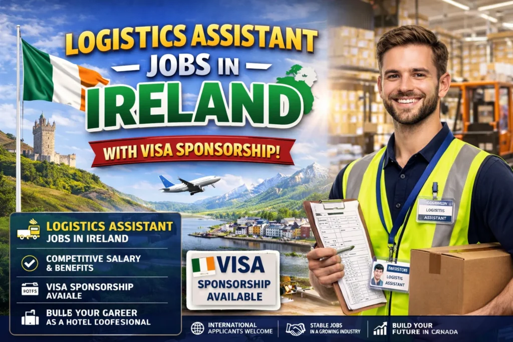 Logistics Assistant Jobs in Ireland with Visa Sponsorship 2026