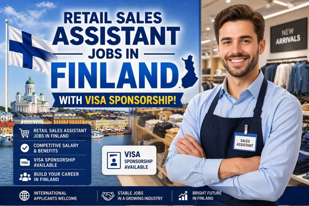 Retail Sales Assistant Jobs in Finland with Visa Sponsorship 2026