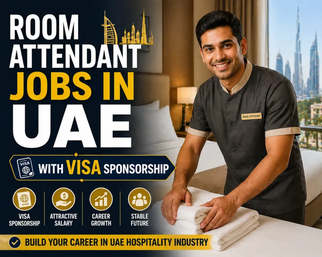Room Attendant Jobs in UAE with Visa Sponsorship 2026