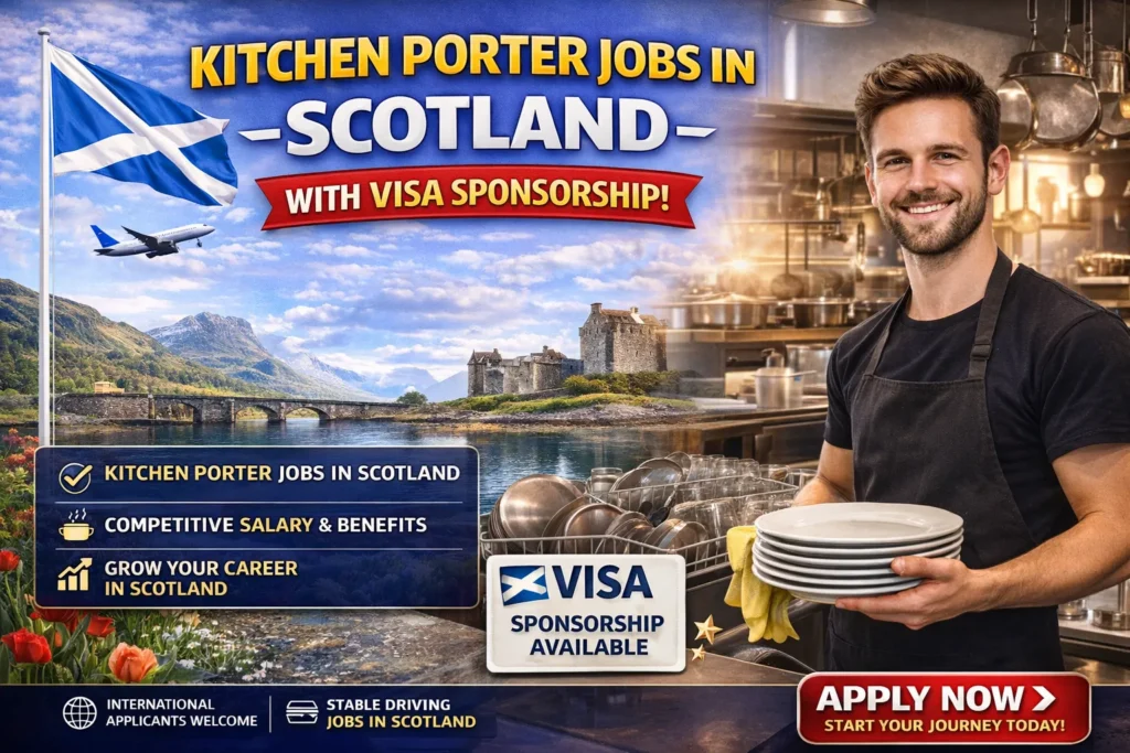 Kitchen Porter Jobs in Scotland with Visa Sponsorship 2026