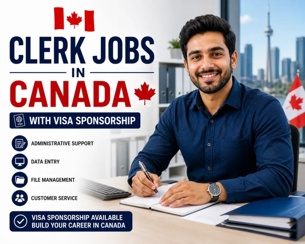 Clerk Jobs in Canada with Visa Sponsorship 2026