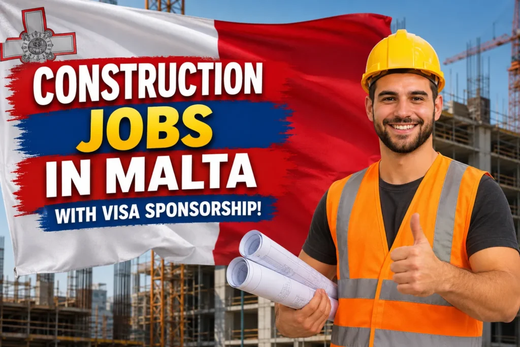 Construction Jobs in Malta with Visa Sponsorship 2026
