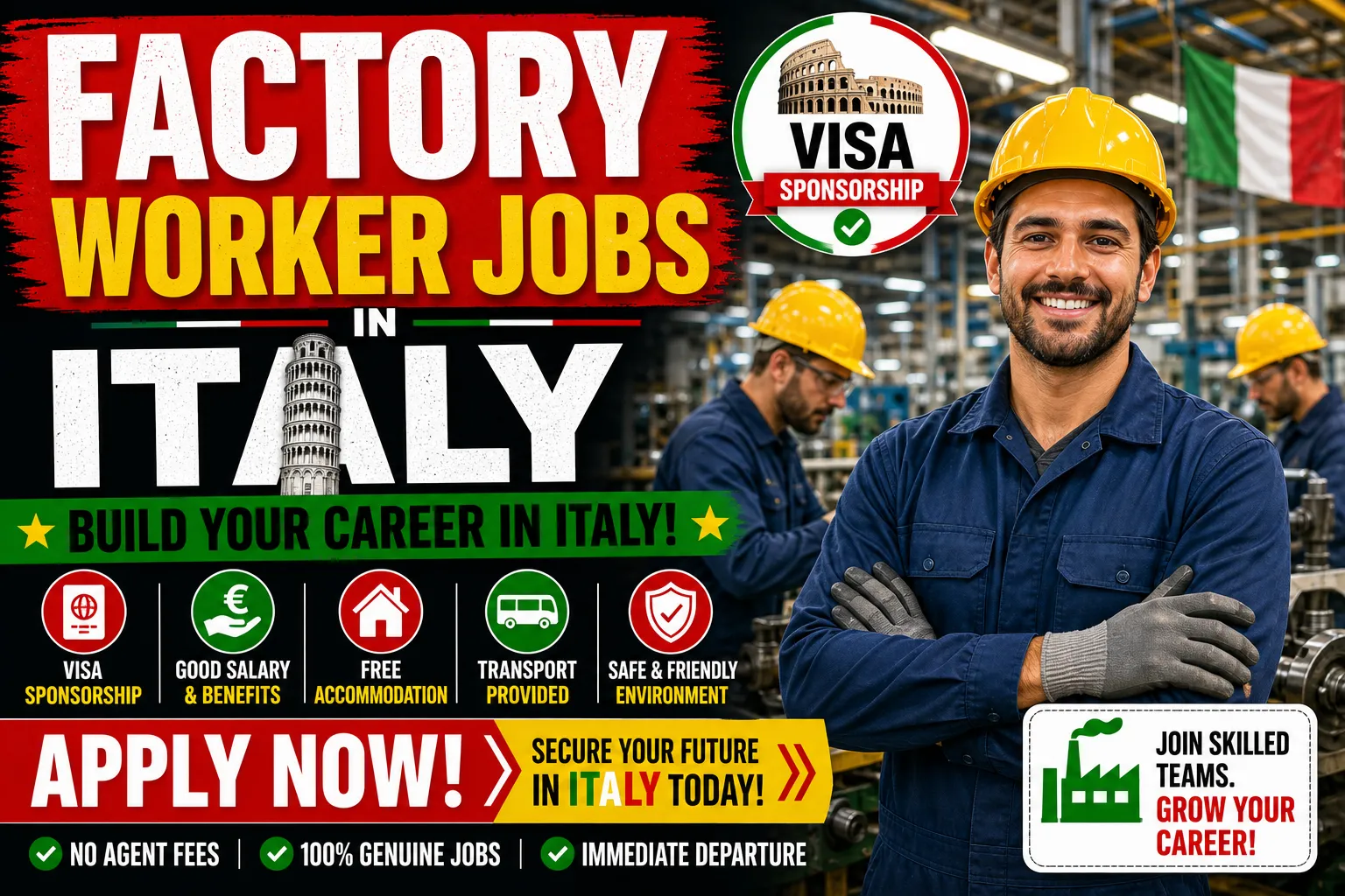 Factory Operator Jobs Factory Worker Jobs in Italy with Visa Sponsorship 2026