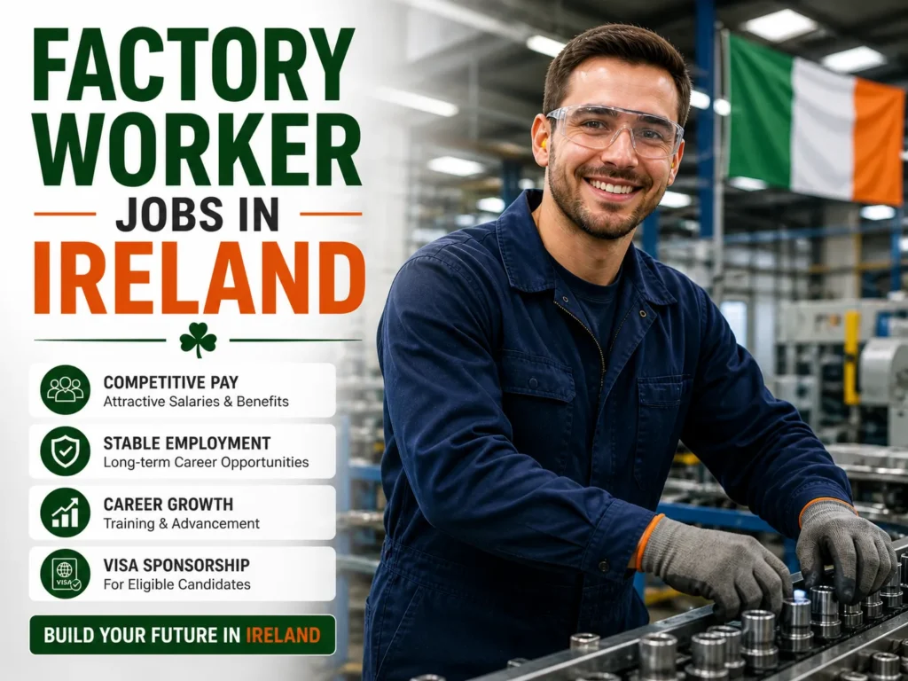 Factory Worker Jobs in Ireland with Visa Sponsorship 2026