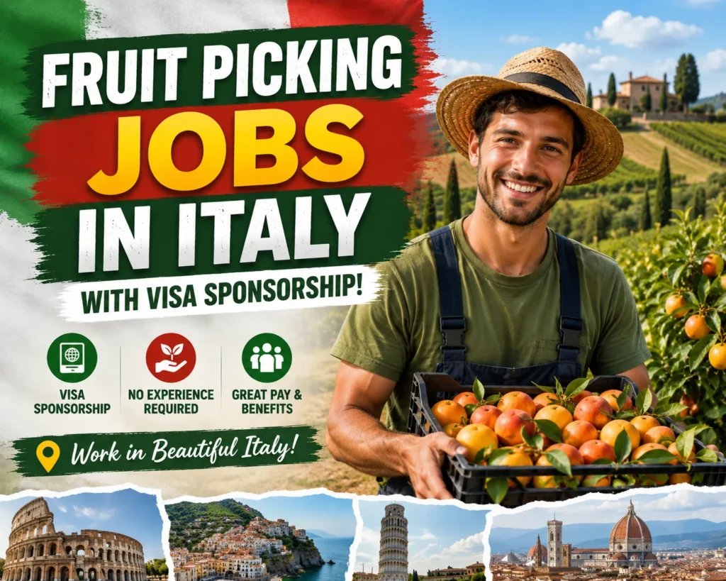 Fruit Picking Jobs in Italy with Visa Sponsorship 2026