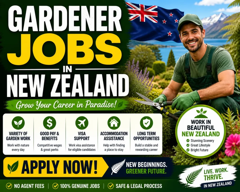 Gardener Jobs in New Zealand with Visa Sponsorship 2026