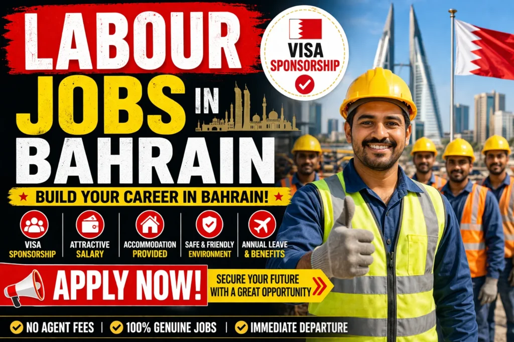 Labour Jobs in Bahrain with Visa Sponsorship 2026