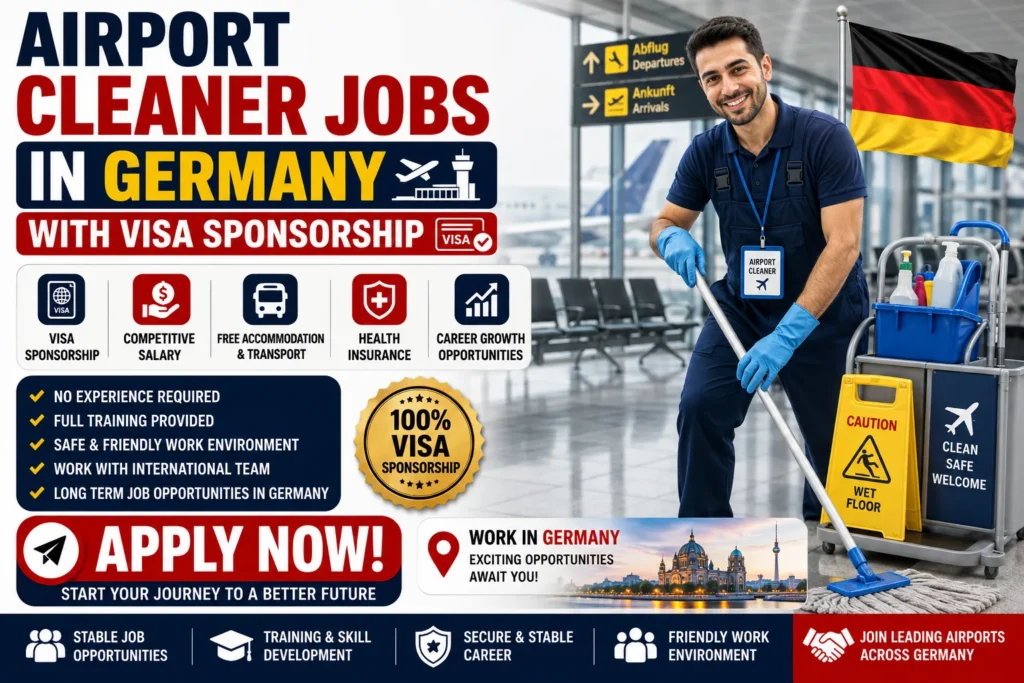 Airport Cleaner Jobs in Germany with Visa Sponsorship 2026